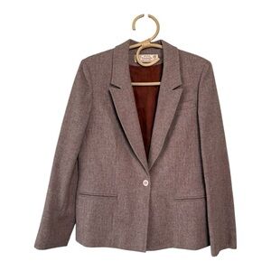 Vintage Young Pendleton 100% Virgin Wool Single Breasted Blazer Girls Jacket